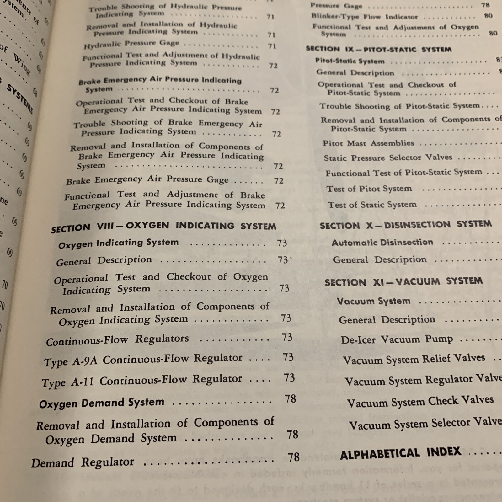 USAF Series C-54 (DC-4) Maintenance Handbook: Instruments Mint CONDITION 1956
