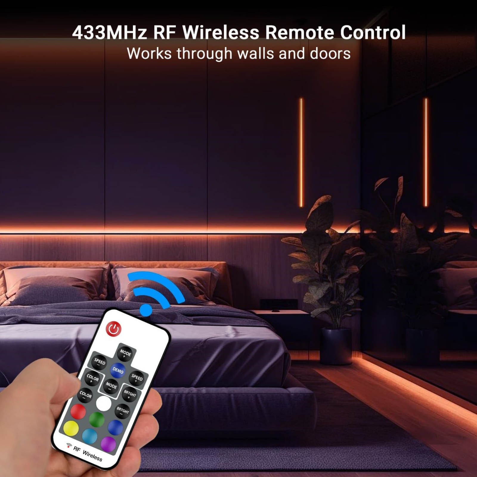 RGB Led Light Strip Controller 17-Key RF Wireless Remote DC5V USB Socket