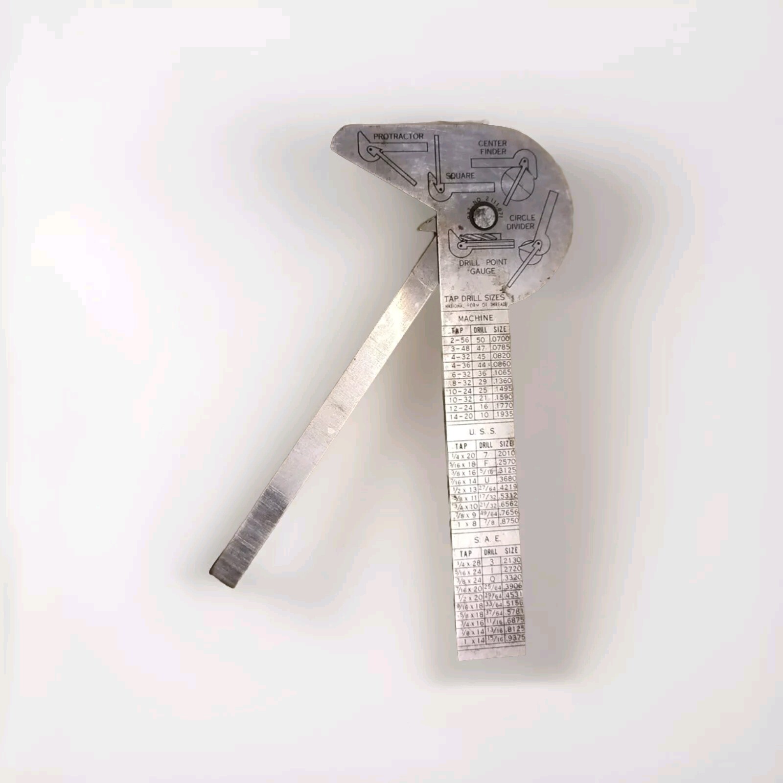 General Hardware Mfg. Co. No. 16 Steel Protractor Drill Gauge