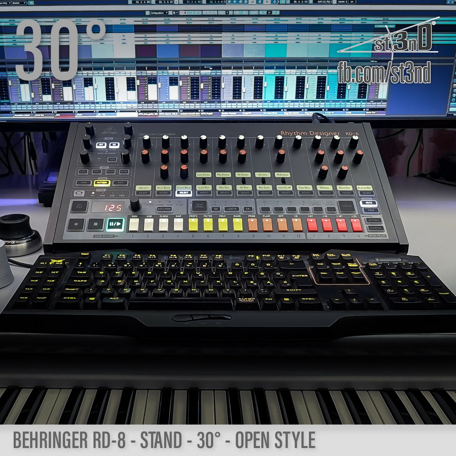 STAND for BEHRINGER RD-8 / RD-9 - 30° - Open Style