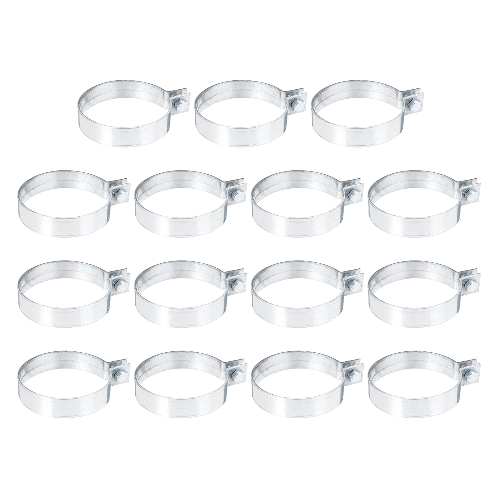 15Pcs Brace Bands, Galvanized Steel Chain Link Fence Band for 3-1/2" Post