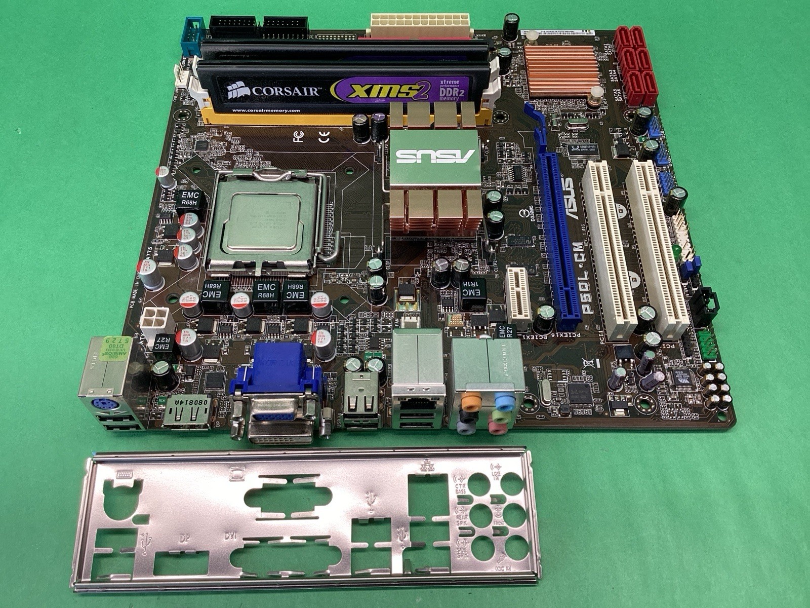 ASUS P5QL-CM Desktop Motherboard + Intel Core 2 Quad CPU + RAM - UNTESTED