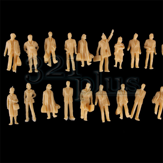 100 pcs. 1:87 Scale Figures 20mm Miniature Human Figures HO People Standing