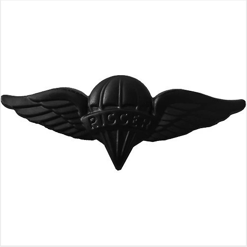 GENUINE U.S. ARMY BADGE: PARACHUTE RIGGER - BLACK METAL