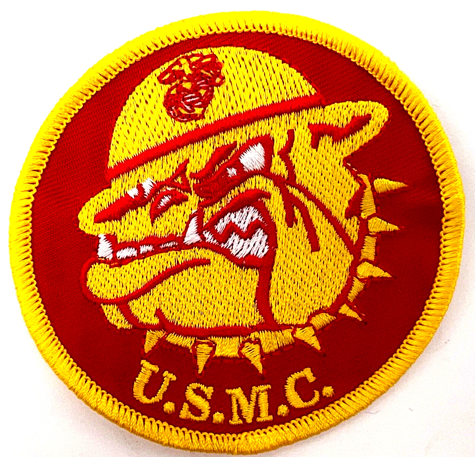 USMC UNITED STATES MARINE CORPS BULL DOG MILITARY EMBROIDERED PATCH EE-104
