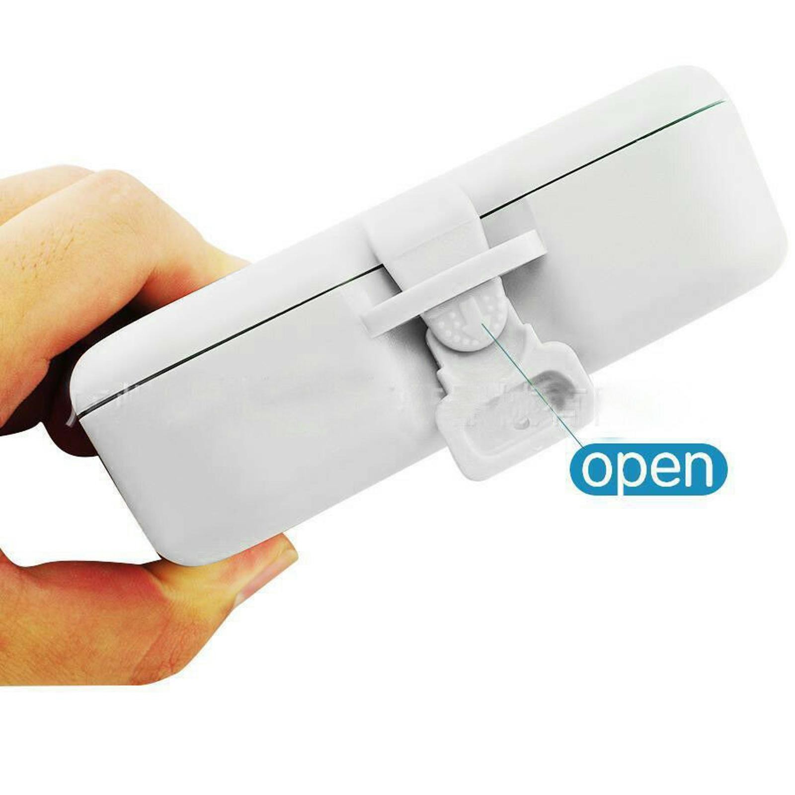 Portable Dental Denture Storage Box False Teeth Case Container with Mirror Brush