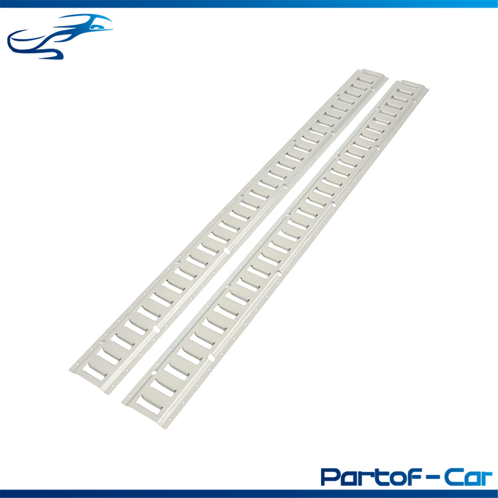 Silver 2 Pack 60" E Track Rail Sections Fit For Mounting In Trailers