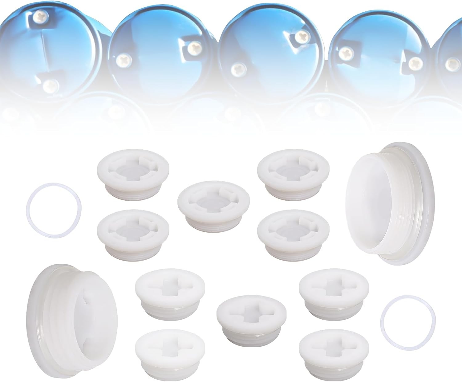 Drum Bung Caps 2" Combo 6 Pcs Fine Thread and 6 Pcs Well Sealed Coarse Thread Po