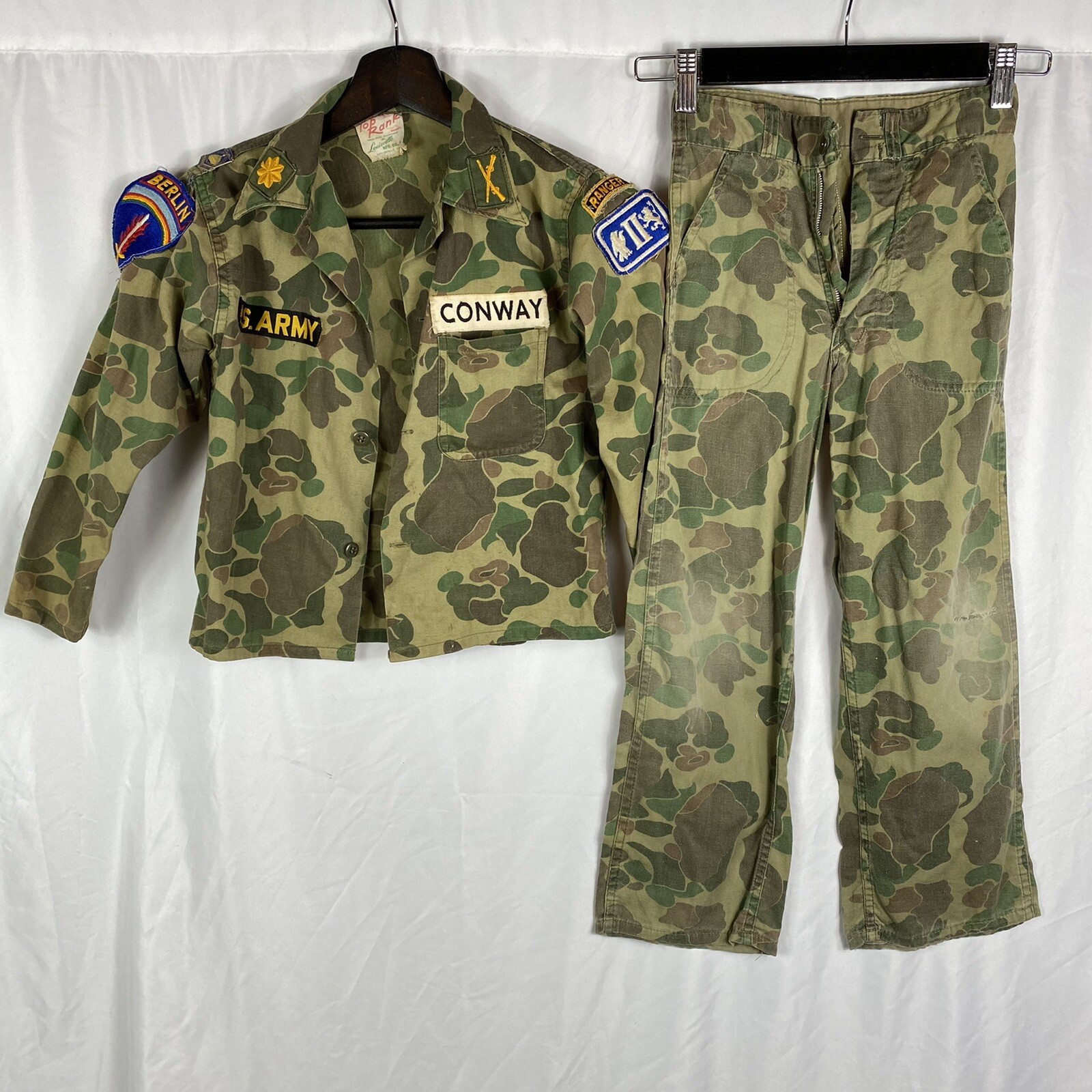Vietnam War Souvenir Frogskin Camoflage Set Youth Size Patched