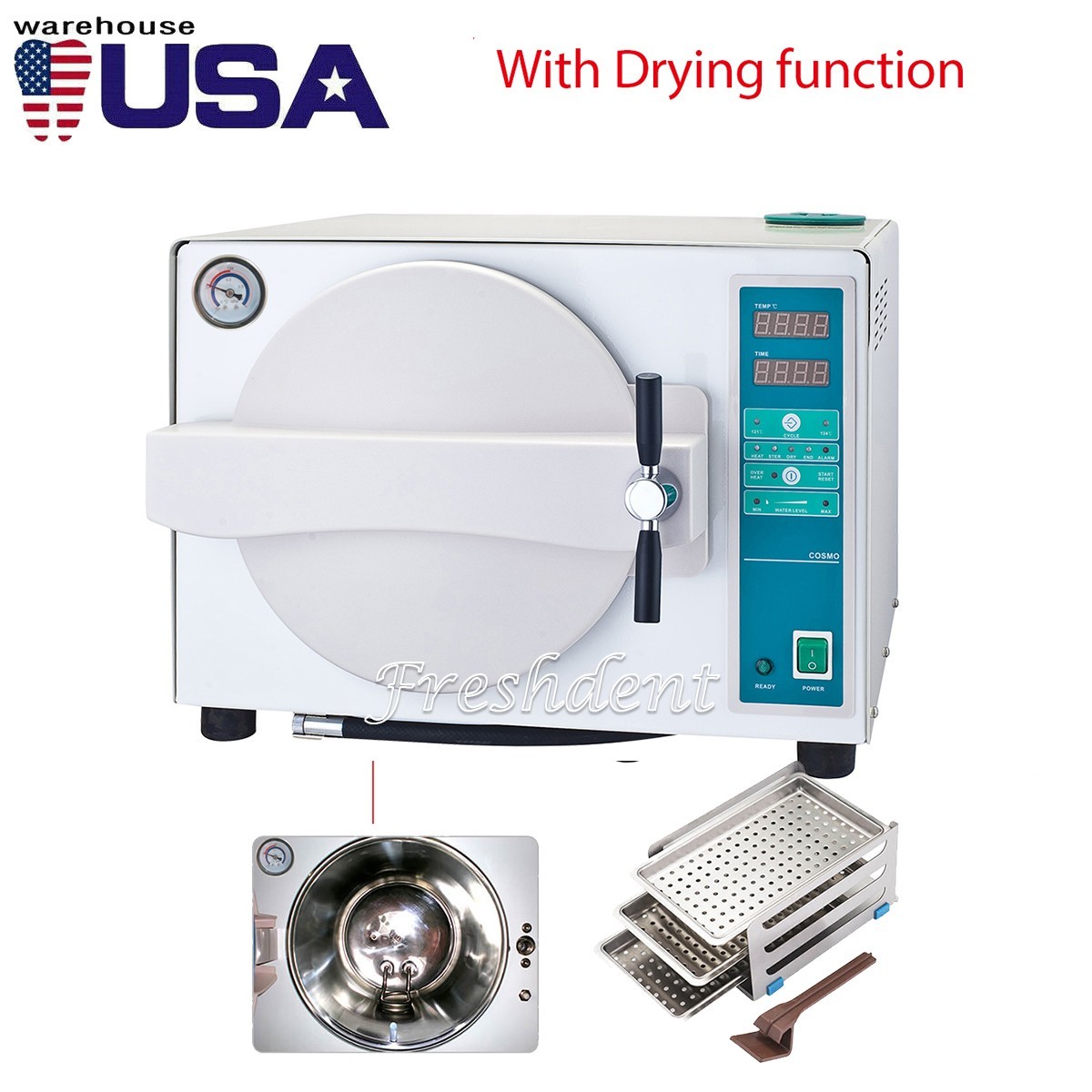18L Dental Medical Autoclave Steam Sterilizer Sterilization With Drying Function