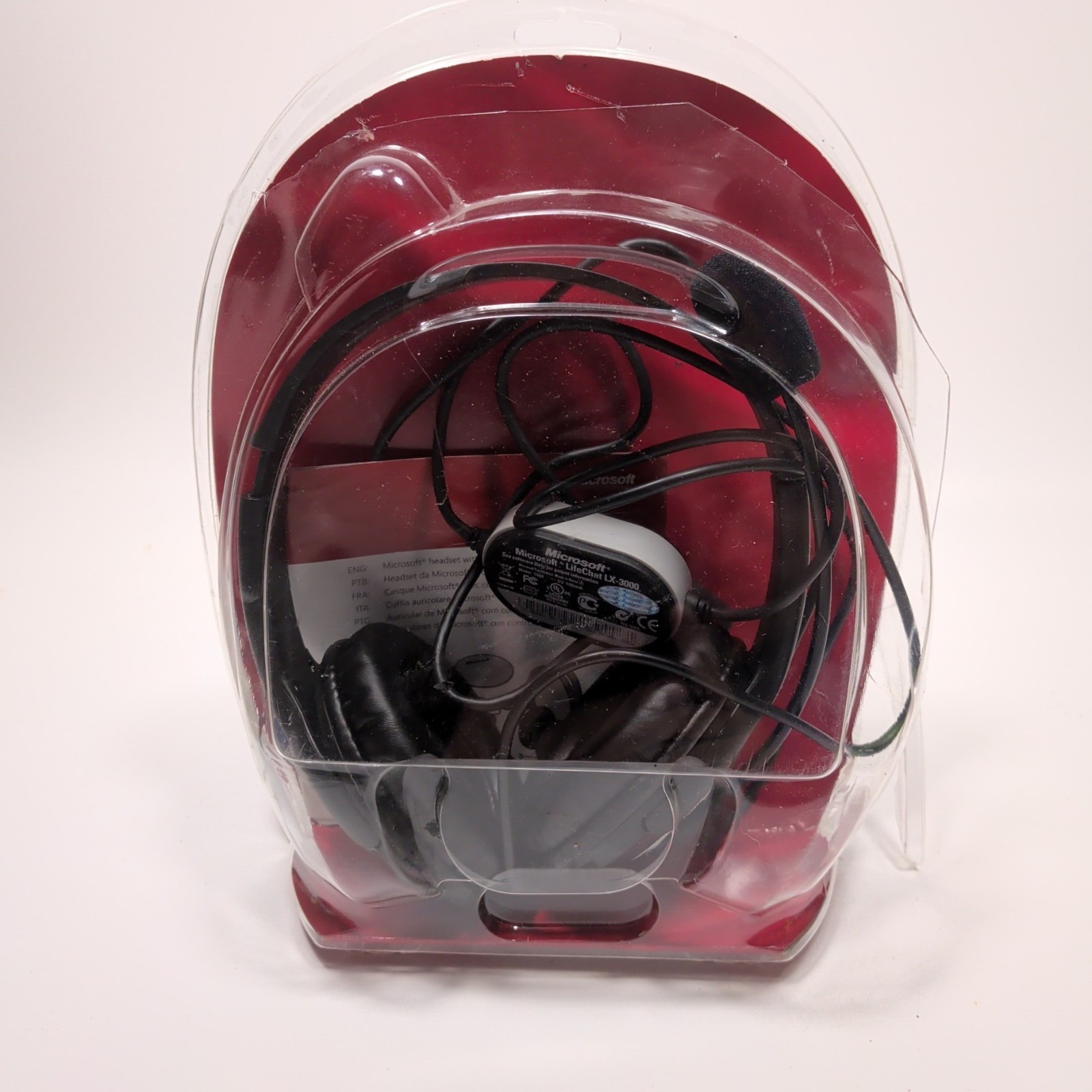Microsoft Life Chat LX 3000 Black USB Headset Headphones w/ Microphone