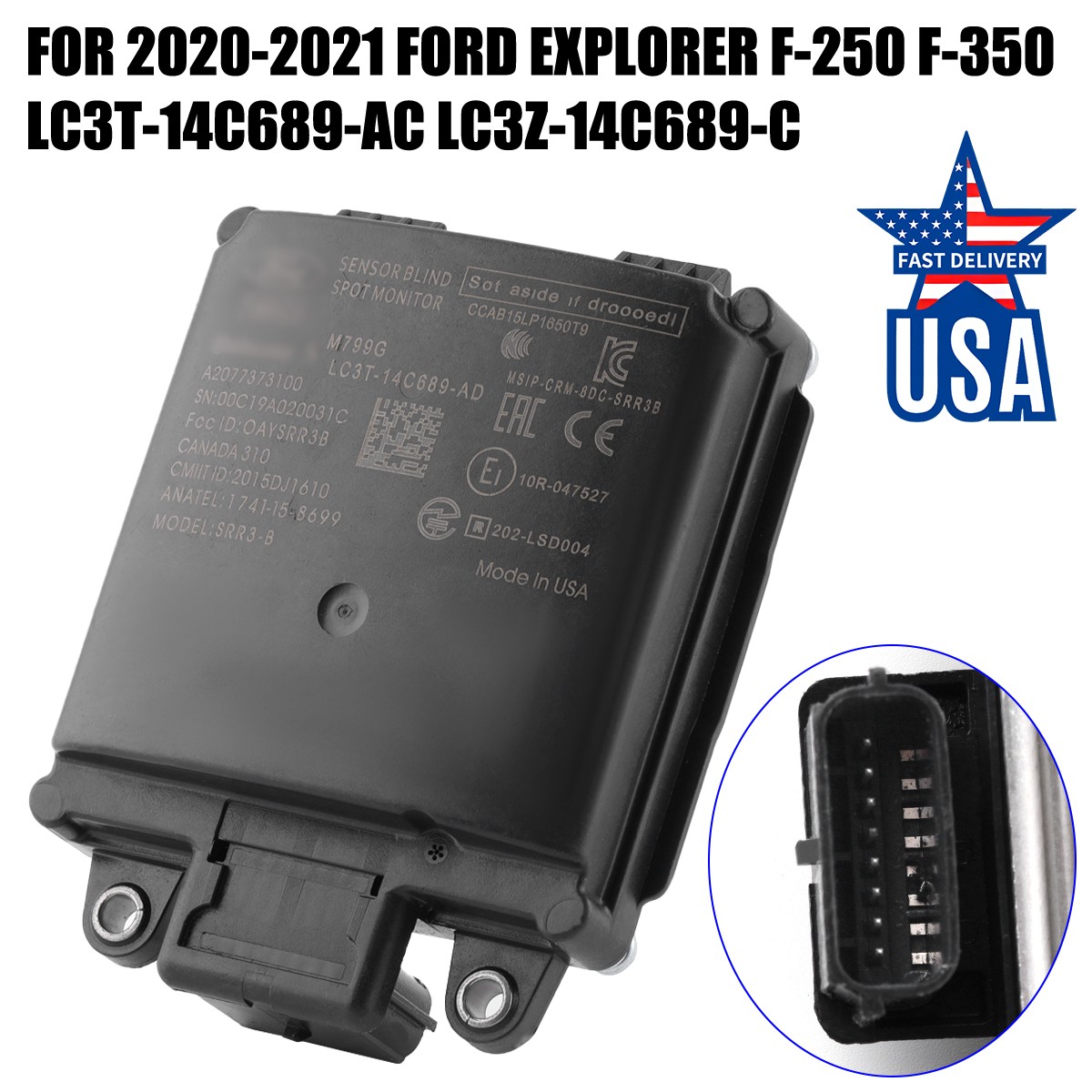 OEM Rear Blind Spot Radar Sensor Monitor For Ford Explorer F-250 F-350 2020-2021