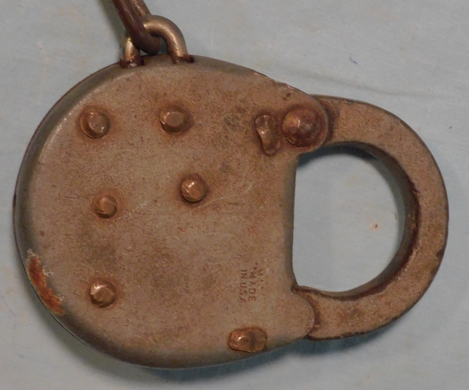 Vintage Safe USS AB Padlock / Lock, No Key