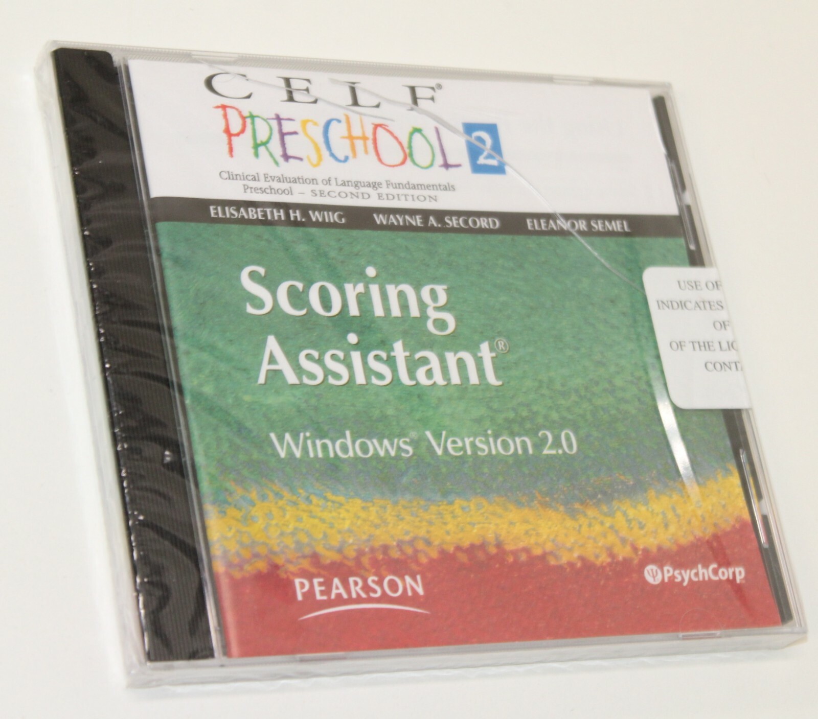 CELF Preschool 2 Scoring Assistant Software CD Windows Version 2.0 2005 Pearson