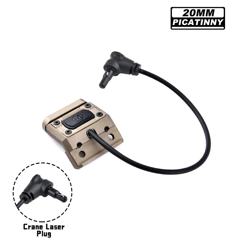 Metal Modbutton Tactical Remote Pressure Switch Crane Plug for OGL DBAL-A3 Laser