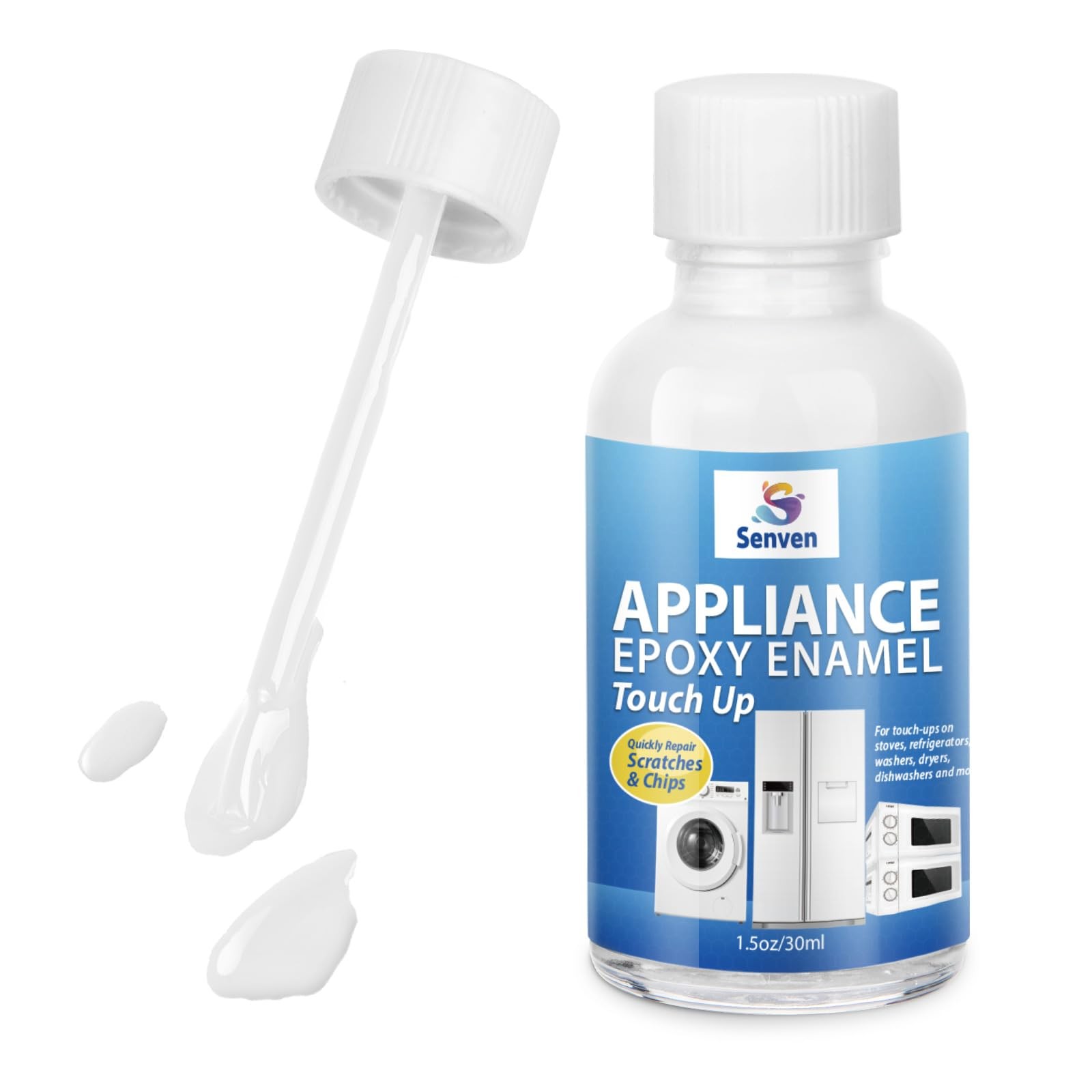 Appliance Paint White Appliance Touch Up Paint Enamel High-Gloss Acrylic Whit...