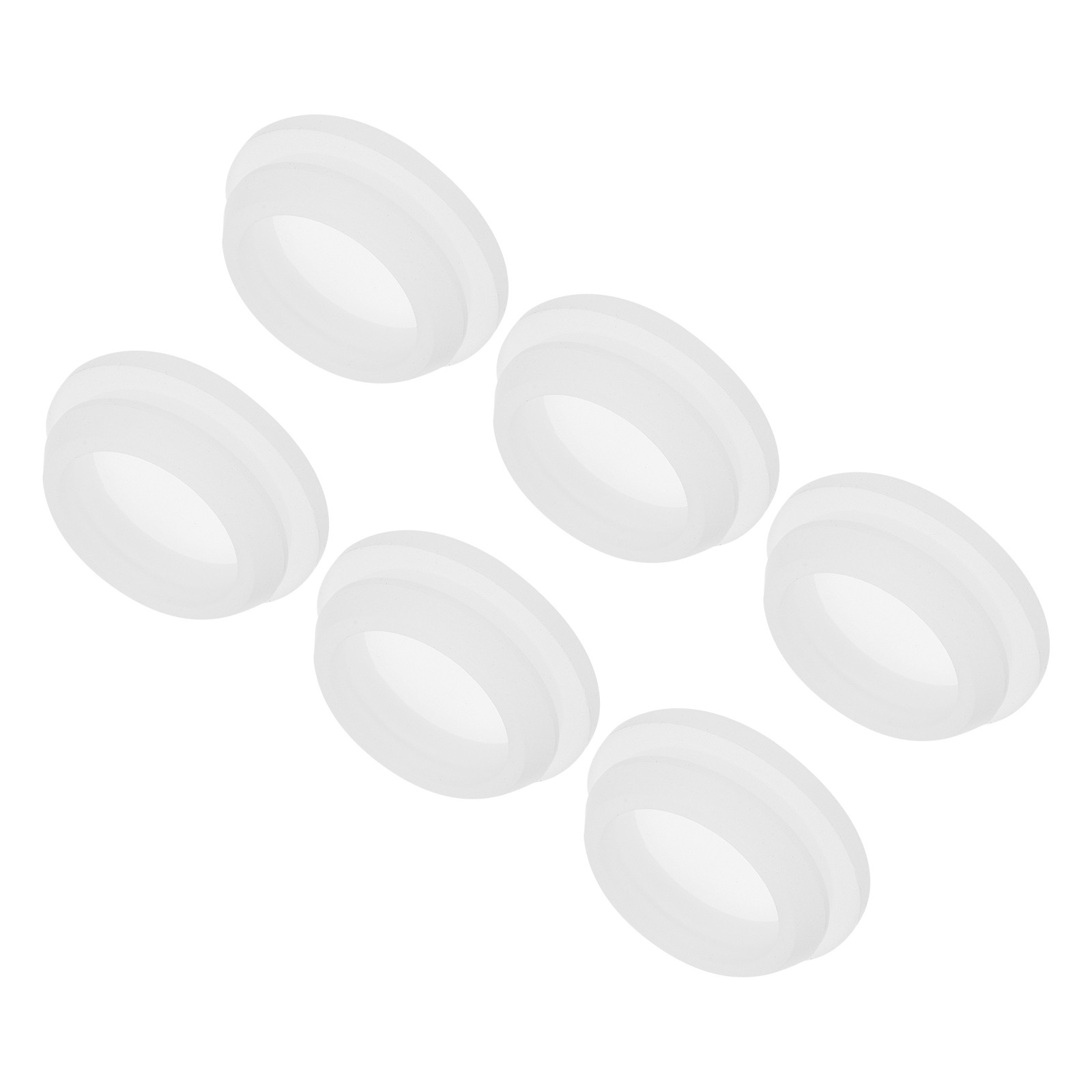 6pcs Silicone Snap in Locking Hole Plugs,25mm Narrow Groove 2mm Clear