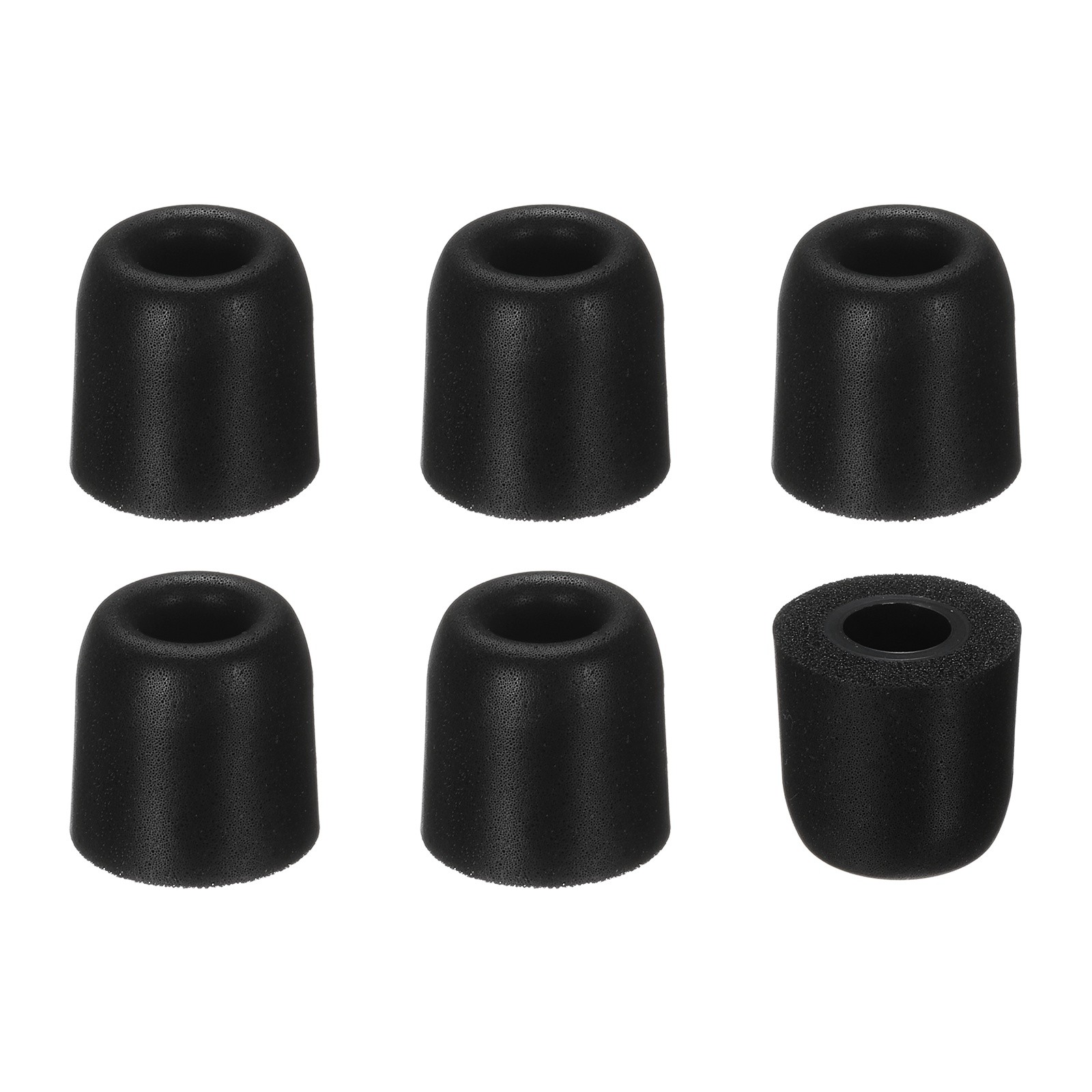 Memory Foam Earbud Tips (4.5mm/0.18"), 6Pcs - Small Ear Bud Tips, Black