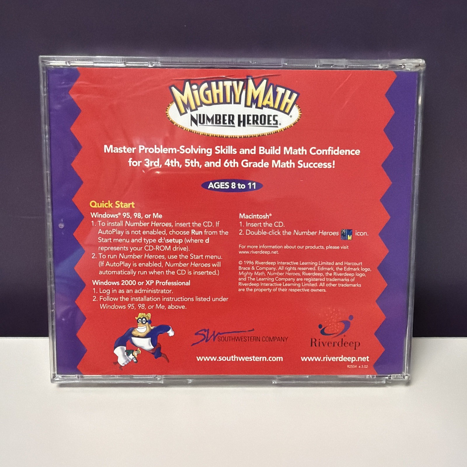 Mighty Math Number Heroes PC CD-ROM Edmark Education Computer Game Grades 3-6