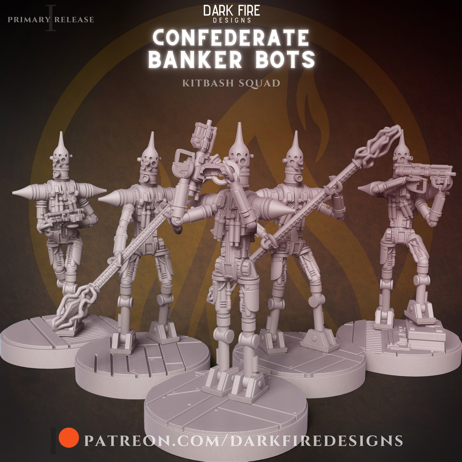 Banker Bots Squad - DARK FIRE | Legion compatible - 3D printed
