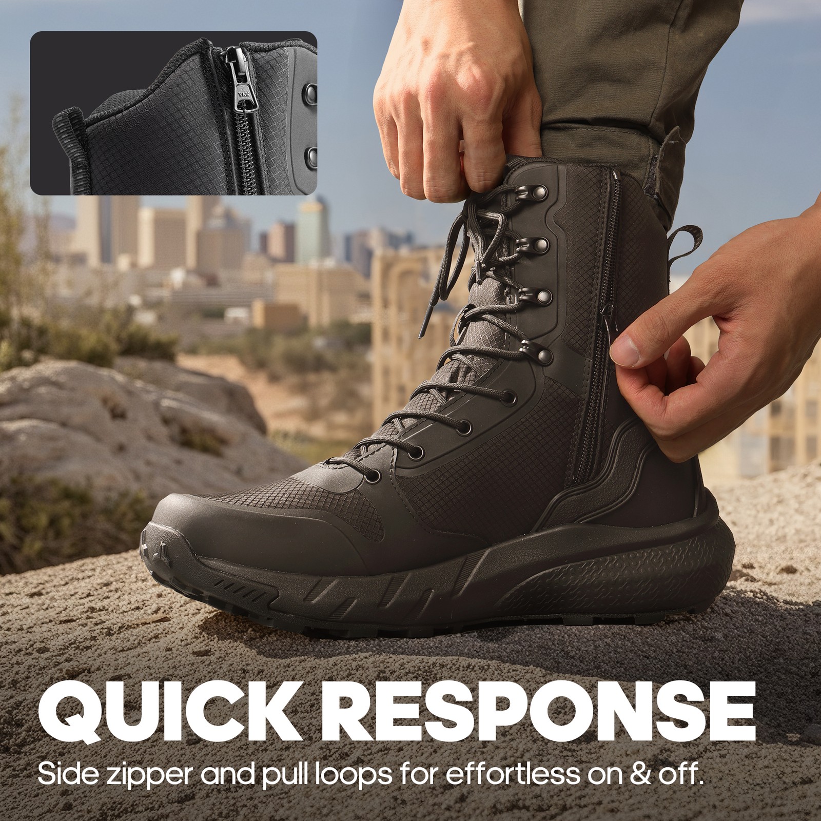 Men Military Tactical Boot Lightweight Boots Motorcycle Comfortable Combat Boots