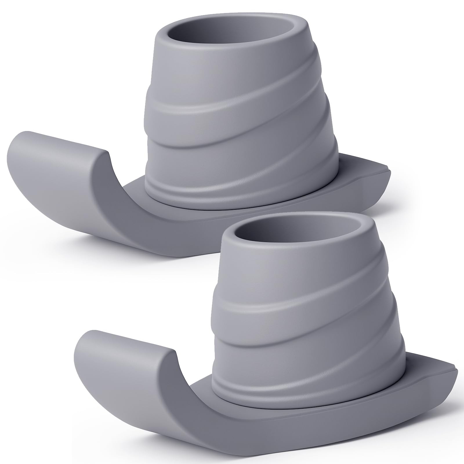 Vive Walker Ski Glides (2 Pack) - Accesories for Seniors Folding Walkers Grey