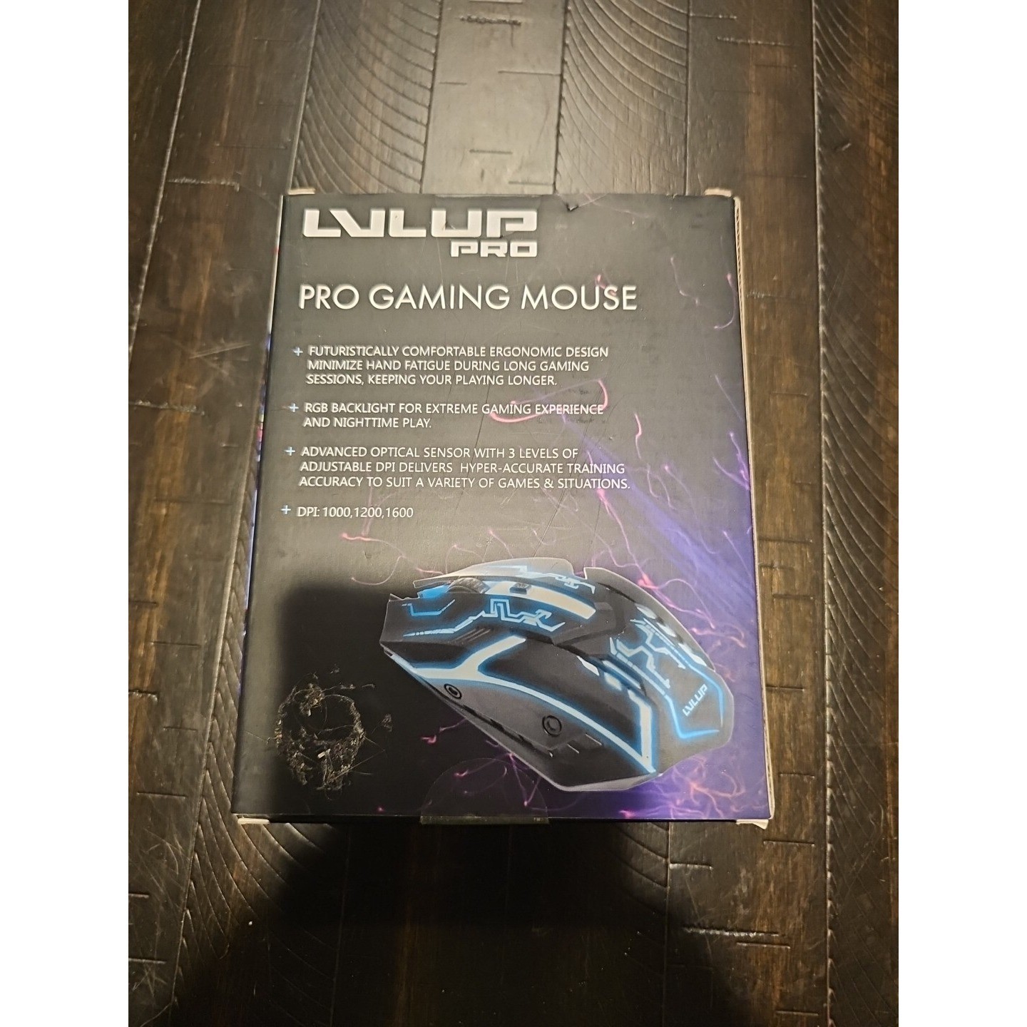 Vivitar LVLUP Pro Gaming Mouse Ergonomic Design Adjustable DPI New SEALED