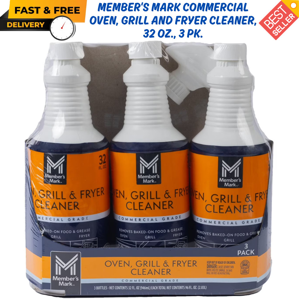 Member's Mark Commercial Oven, Grill and Fryer Cleaner, 32 oz., 3 pk. Heavy Duty