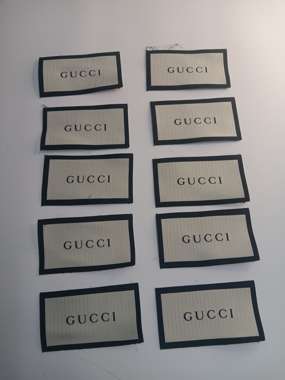 Replacement GUCCI Clothing Designer TAG LABEL Sewing LOT OF 10  FAST SHIPPING!!