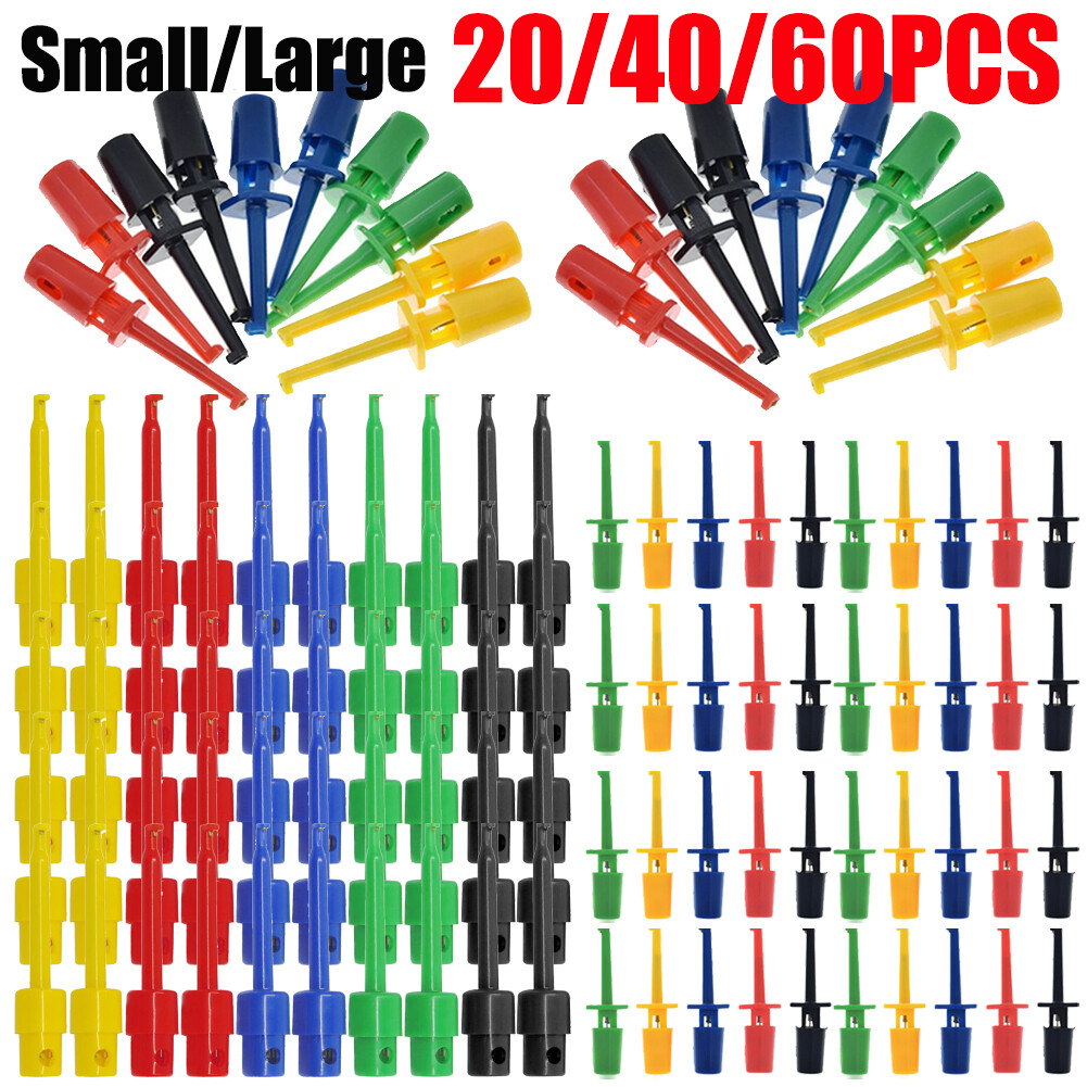 Lot Hook Clip Mini Grabber Test Probe Lead Wire Kit For Multimeter Test Probe