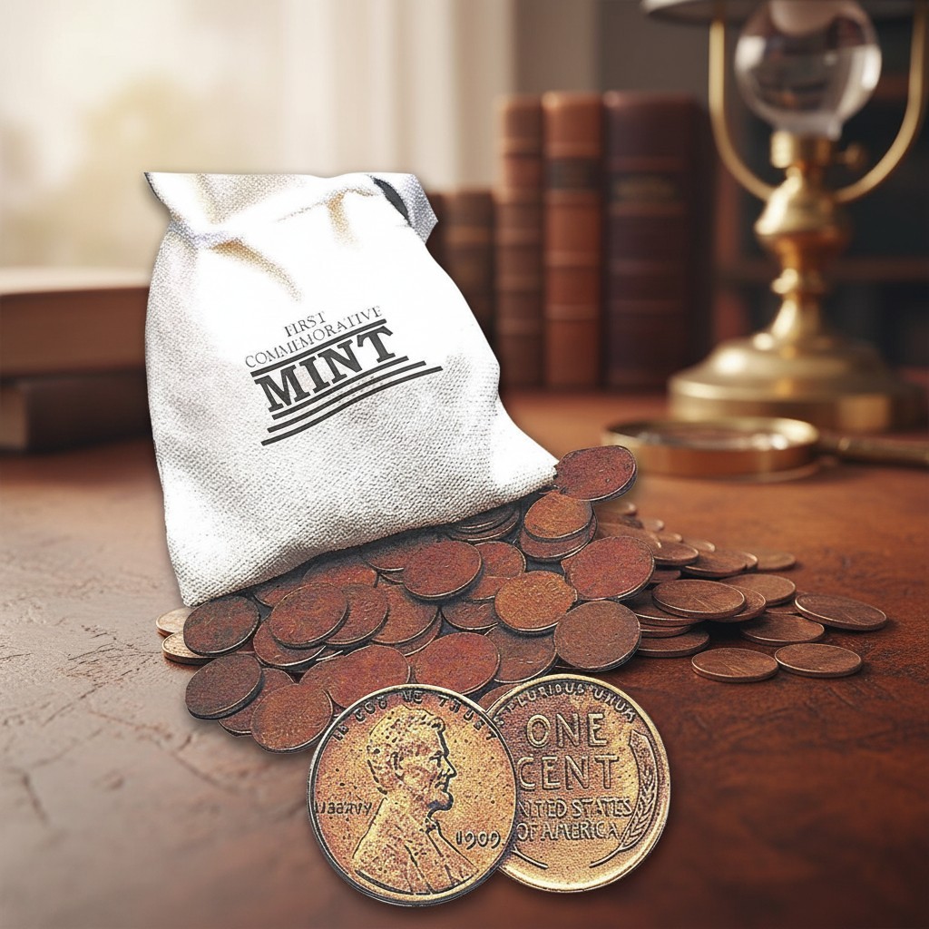 148 Unsearched Coins Collection in Velveteen Bag - Perfect for Young Collectors!