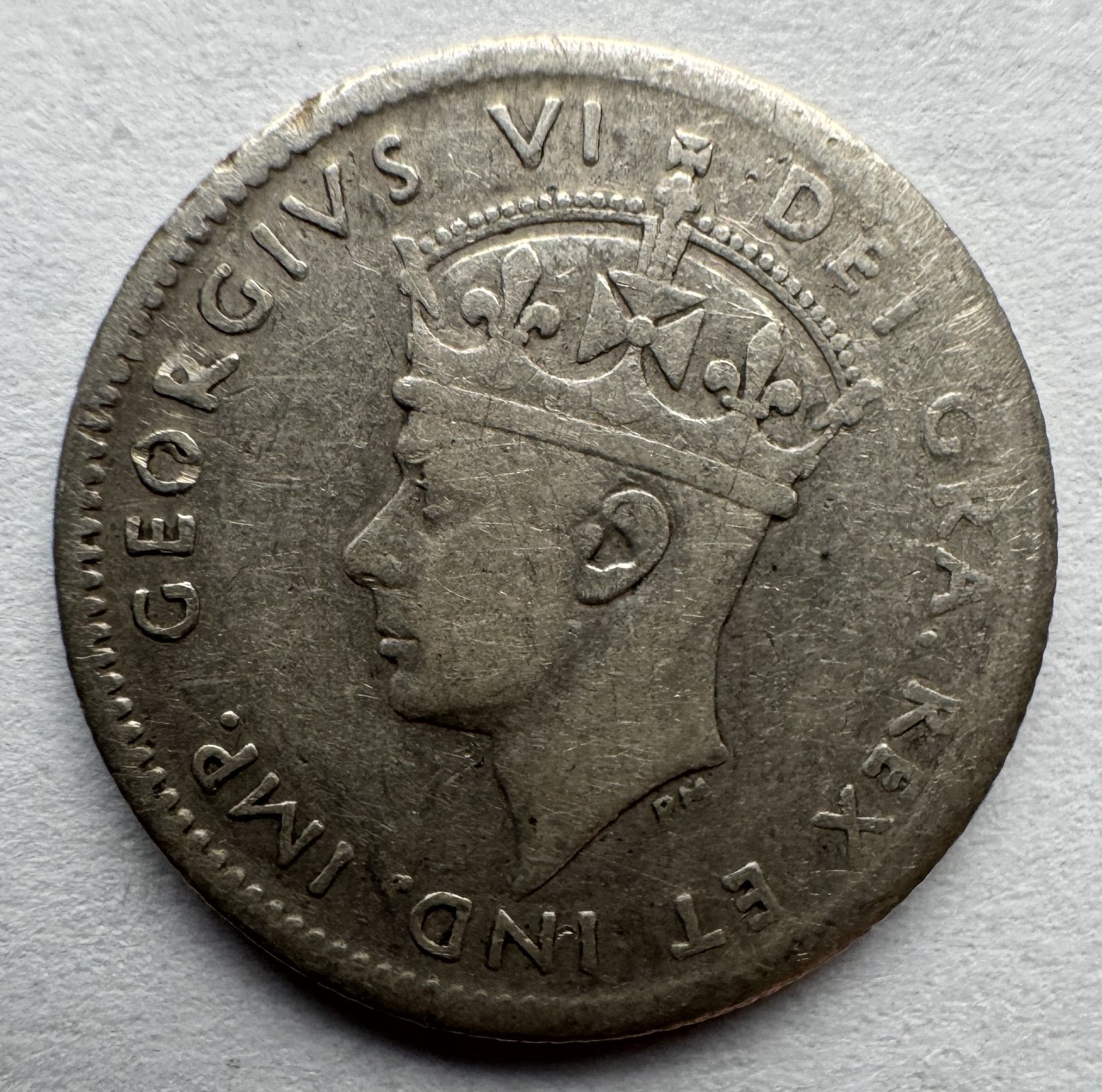 CANADA NEWFOUNDLAND 1941-C 5 CENTS STERLING SILVER COIN GEORGE VI KM# 19