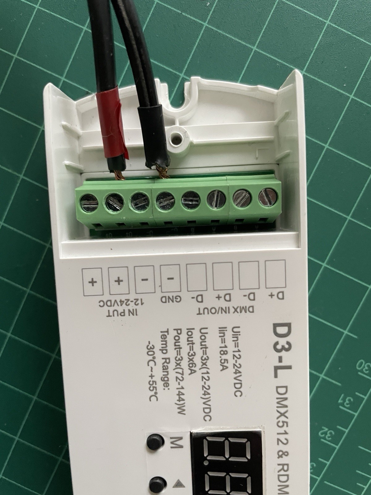 12-24VDC 3CH*6A CV DMX Decoder D3-L RGB Controller SkyDance