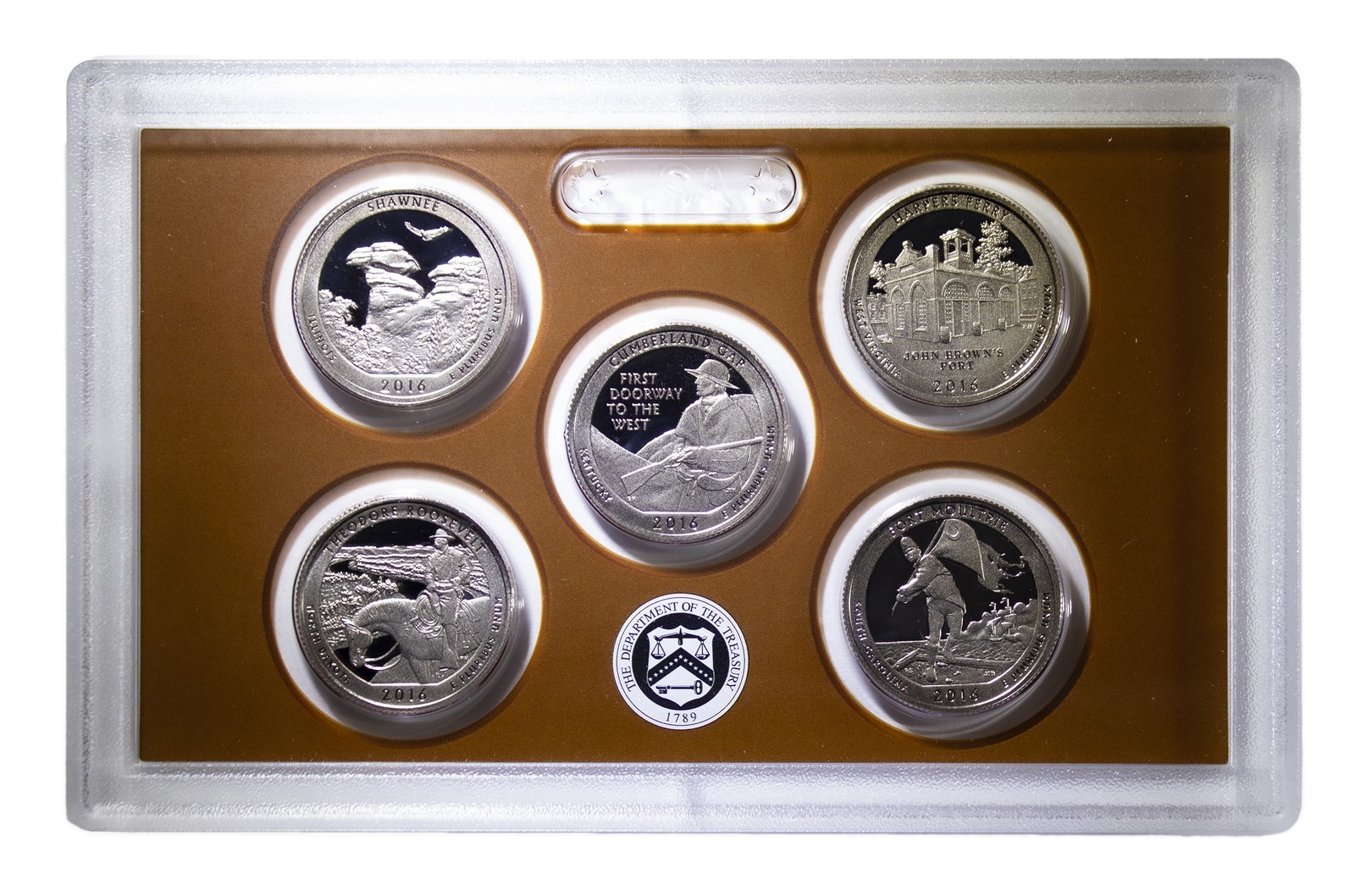 2016 Proof Quarter Parks (ATB) Set Gem DCAM (Clad) - No Box or COA - 5 Coins