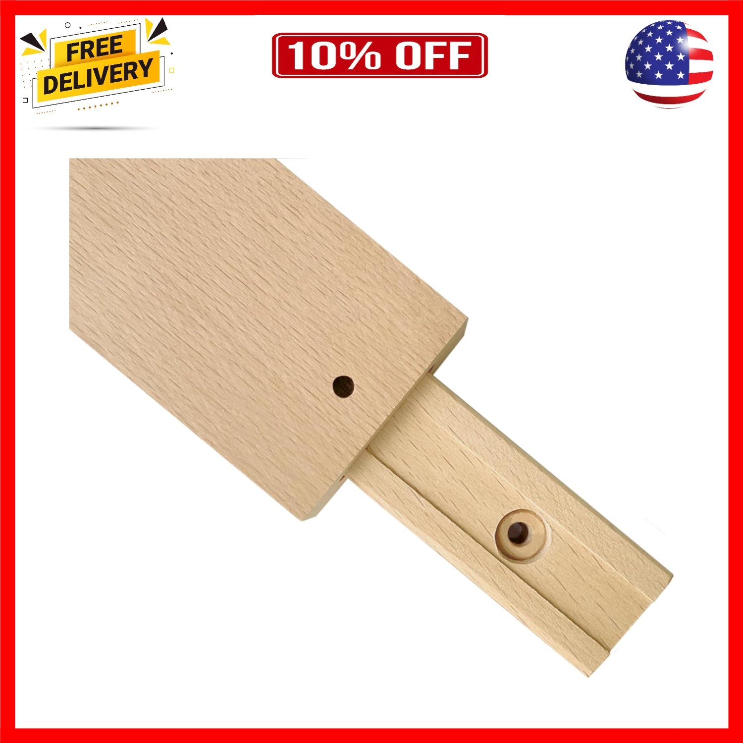 Wood Drawer Slides with 4 Pre-drilled Holes for Bottom/Center/Classic Mounted...