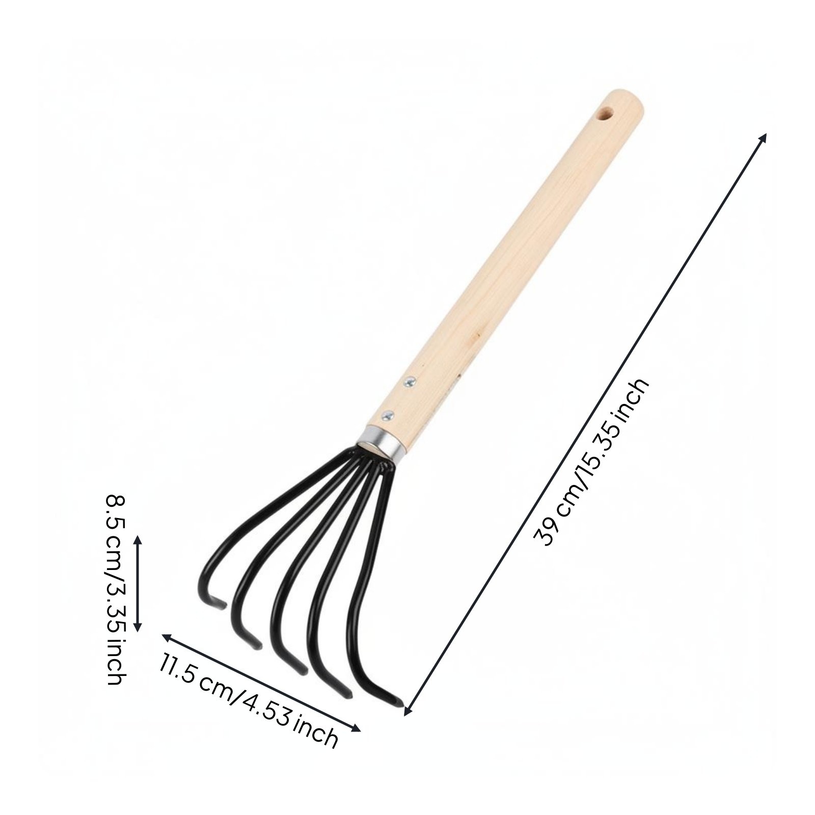 5-Prong Rake Five Tines Seafood Digging Rake Multi-Use for Beach