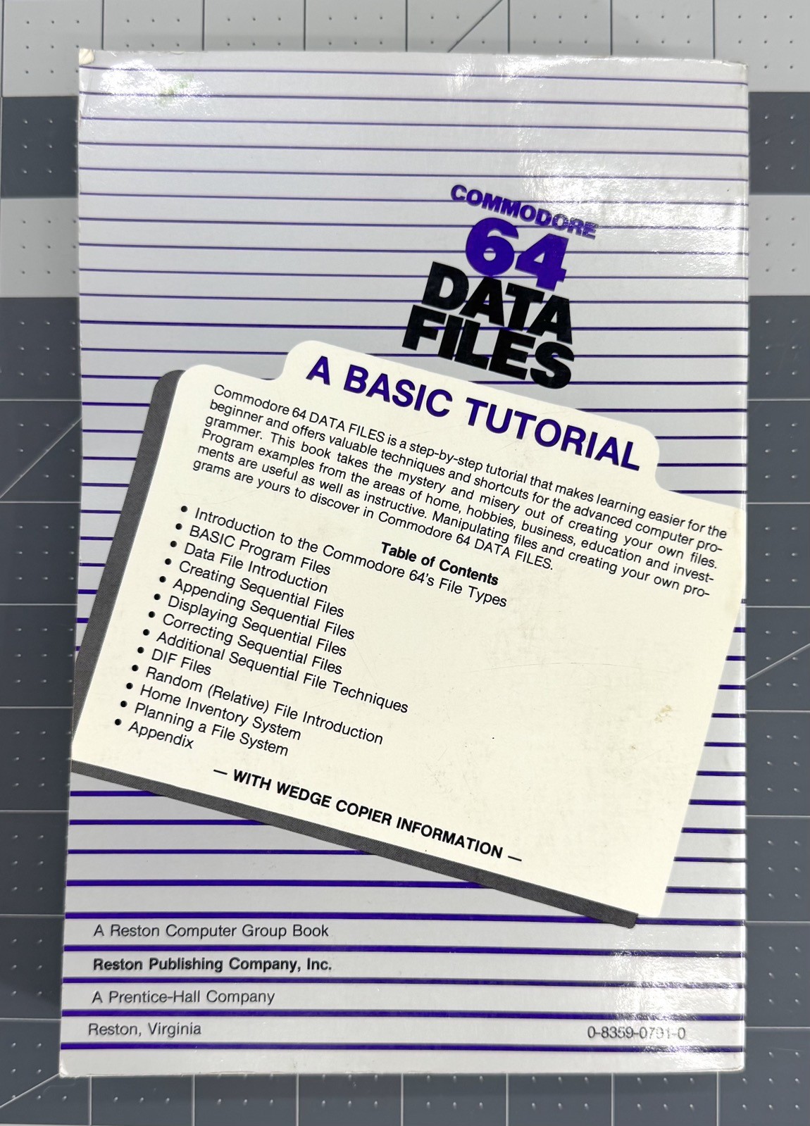Commodore 64 Data Files A BASIC Tutorial 1984 David Miller