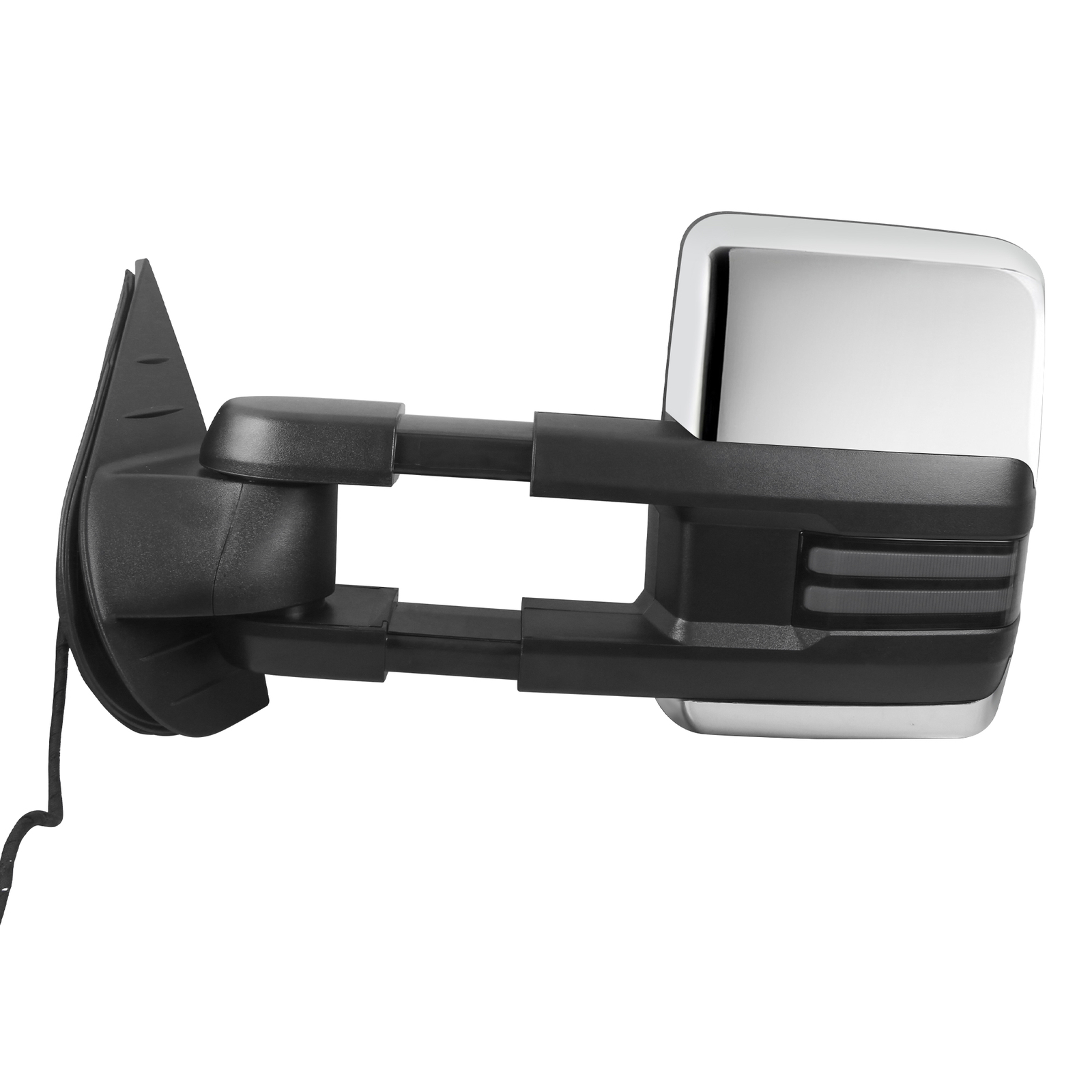 Pair Chrome Power Heated Tow Mirrors For 2007-2014 Chevy Silverado GMC Sierra