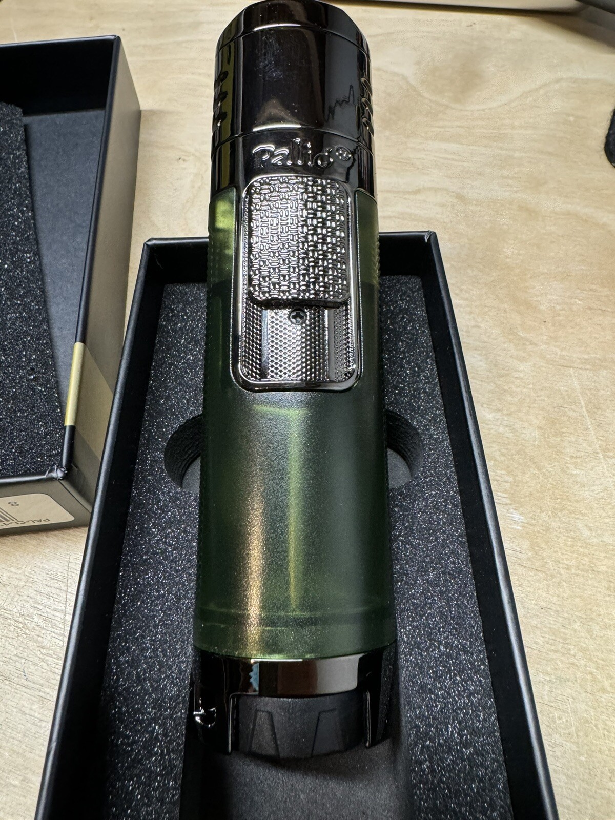 Palio Veneto Quad Jet Torch Lighter - Cigar Rest Cap - Green - New