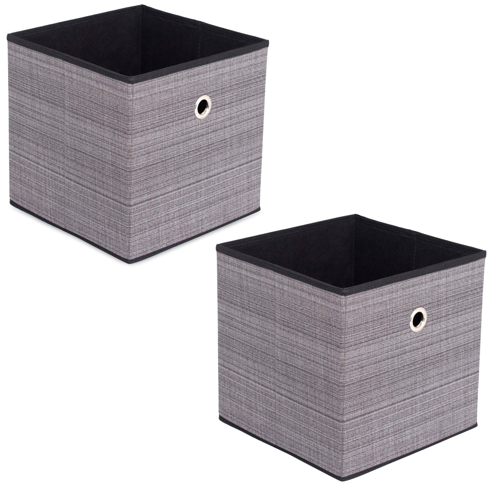Canvas Storage Bin - 2 Pack - Grey - Box Container