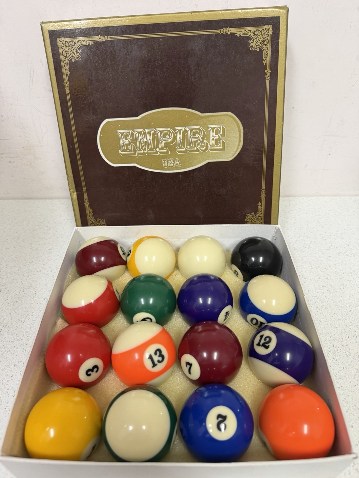 Empire USA set of Art Number Style Billiard Balls Minimal Wear