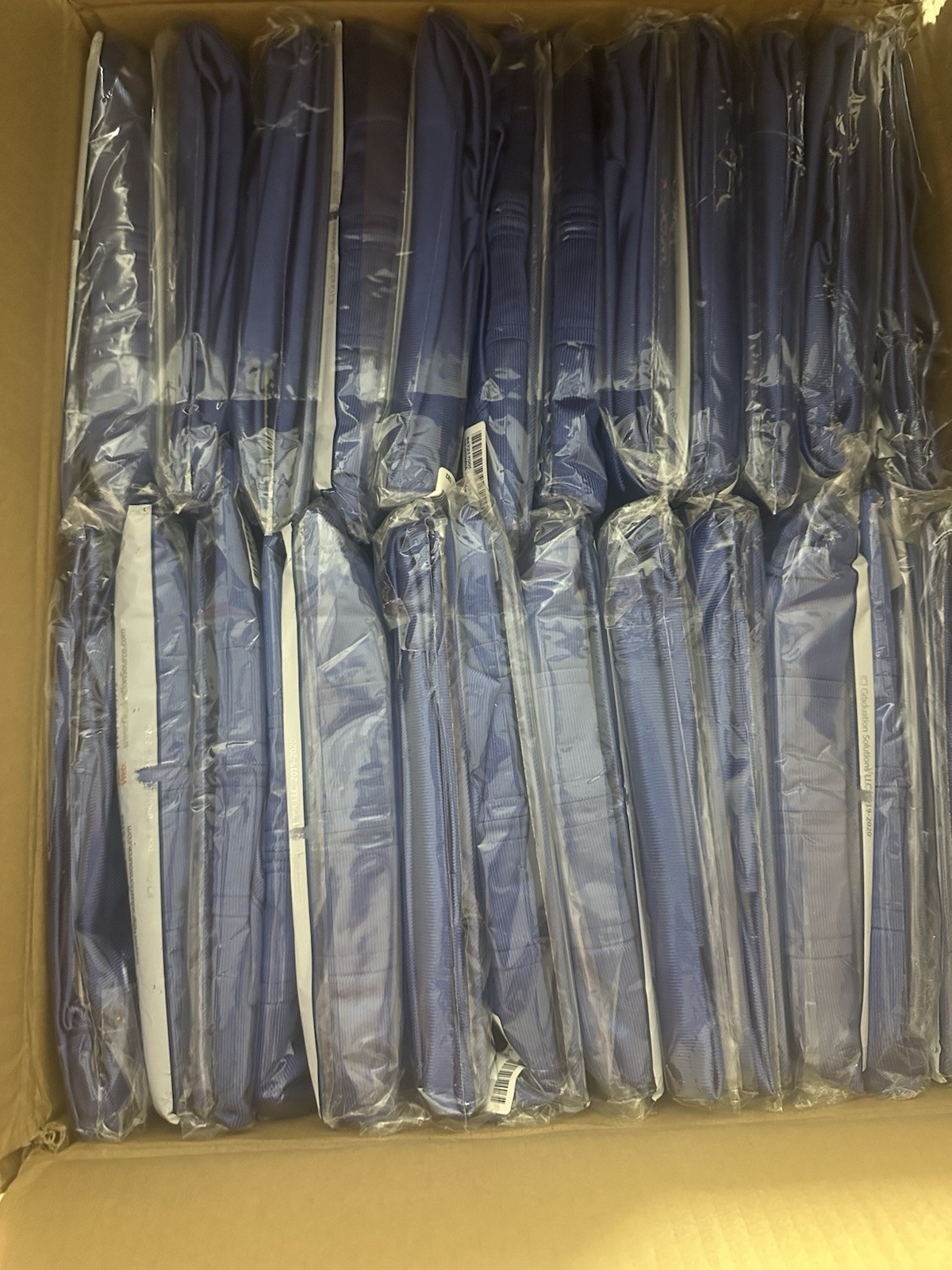 Lot Of 21 Graduation Cap&Gown (no Tassel) Shiny Blue Sz 39-54(4’6-5’11) Jostens