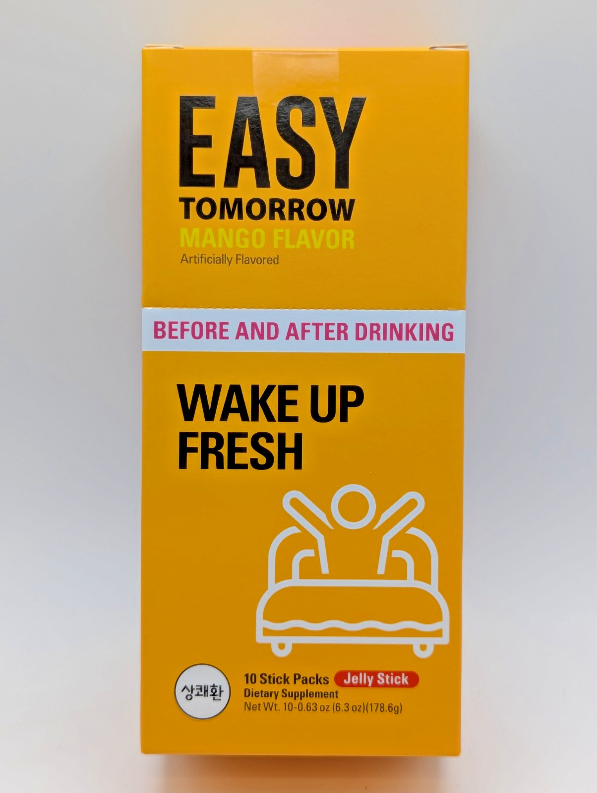 Easy Tomorrow Jelly Stick Mango Flavor 10 Pack Hangover Recovery Supplement NEW