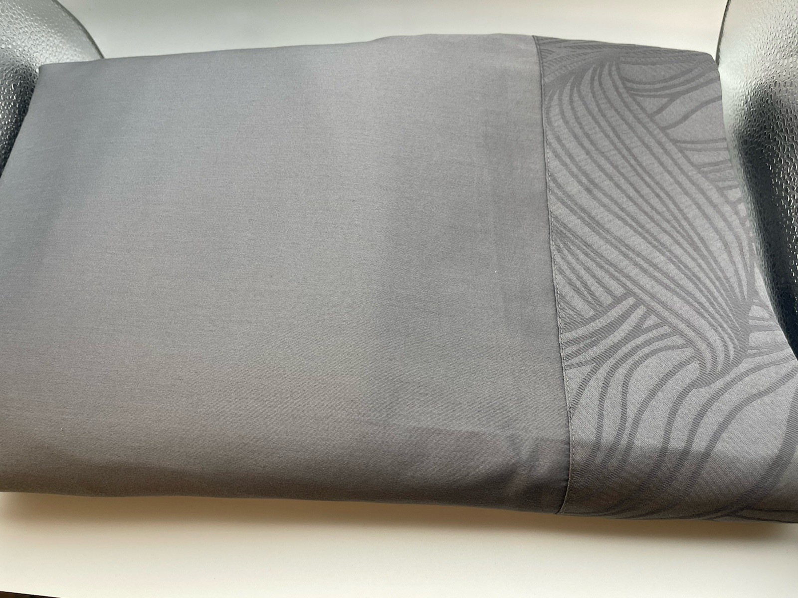 Frette King Flat Sheet Steel Gray 100% Cotton Made in Portugal 106x120