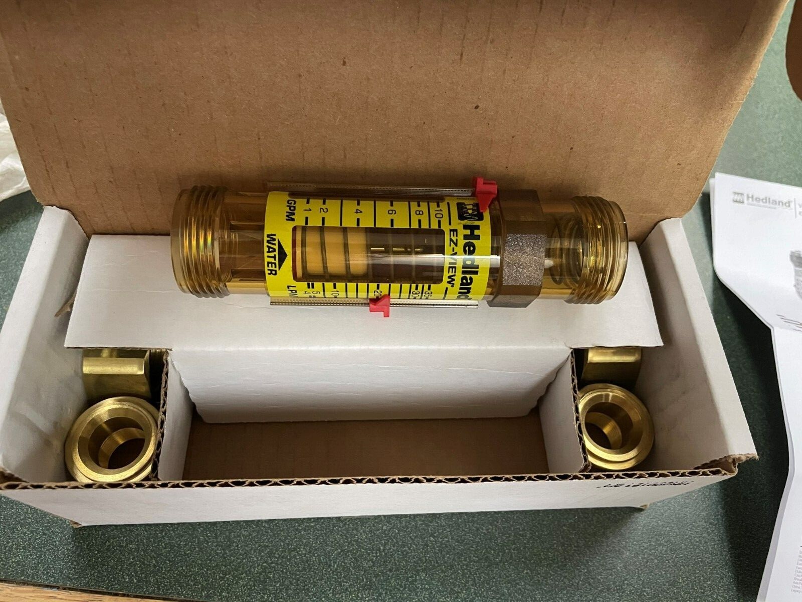 NEW HEDLAND H624-010-R Flowmeter, 1/2 FNPT, 1-10 GPM