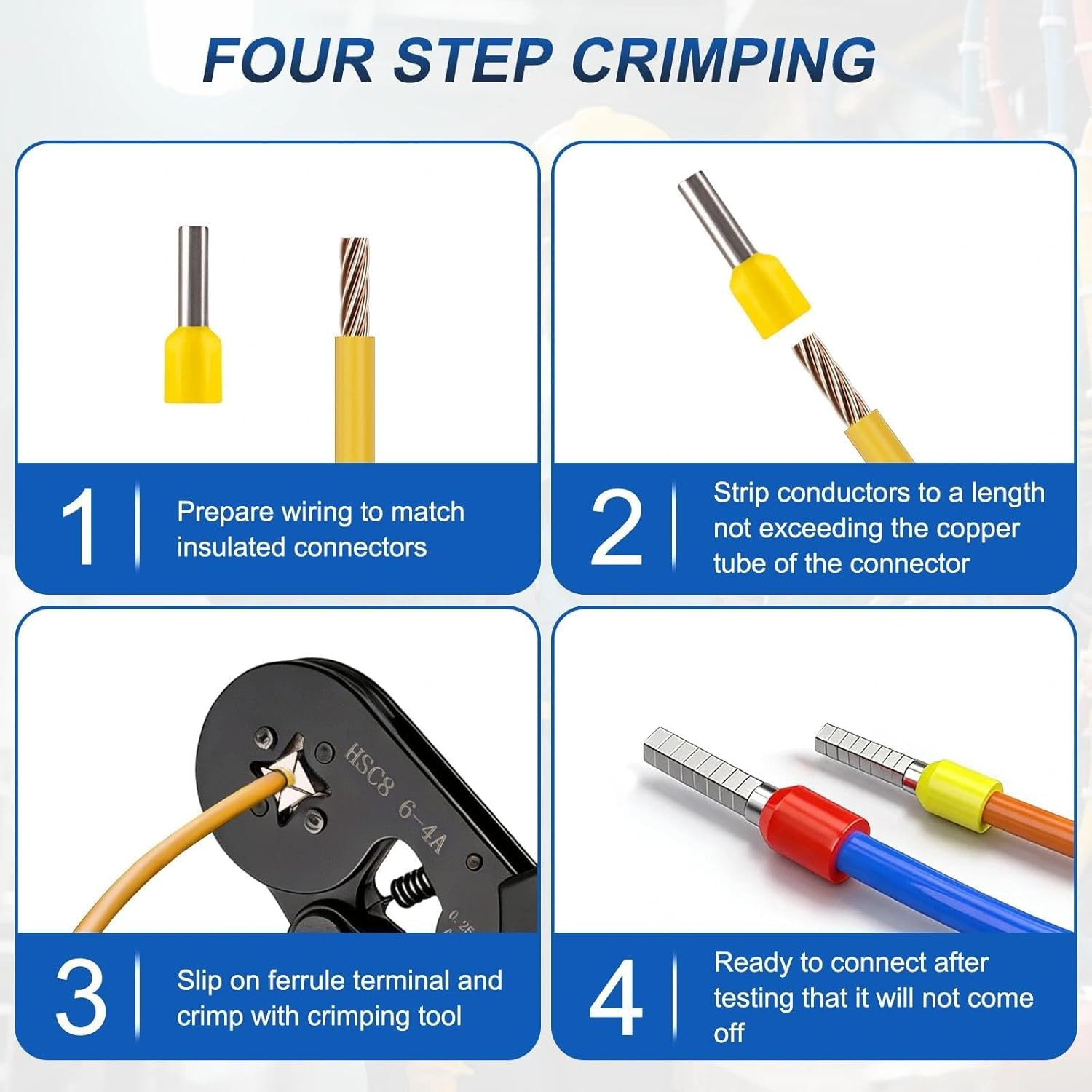 Ferrule Crimping Tool Kit, Wire Ferrules Kit Crimper Pliers with 1800PCS Wire...