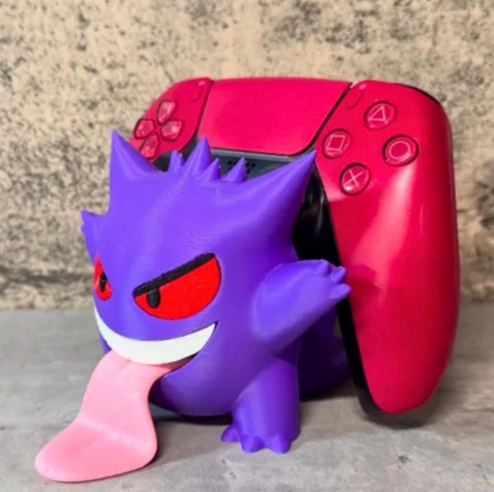 Gengar Controller Stand | Ghost Gamer Controller Holder | Gaming Desk Organizer
