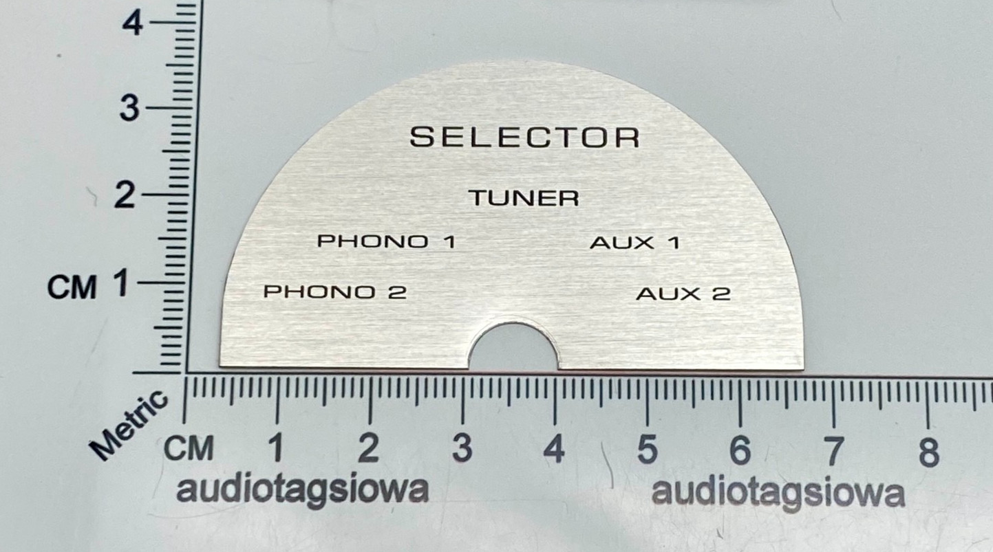 Input Selector Knob Surround Plate Custom Made Phono Tuner Aux Labels