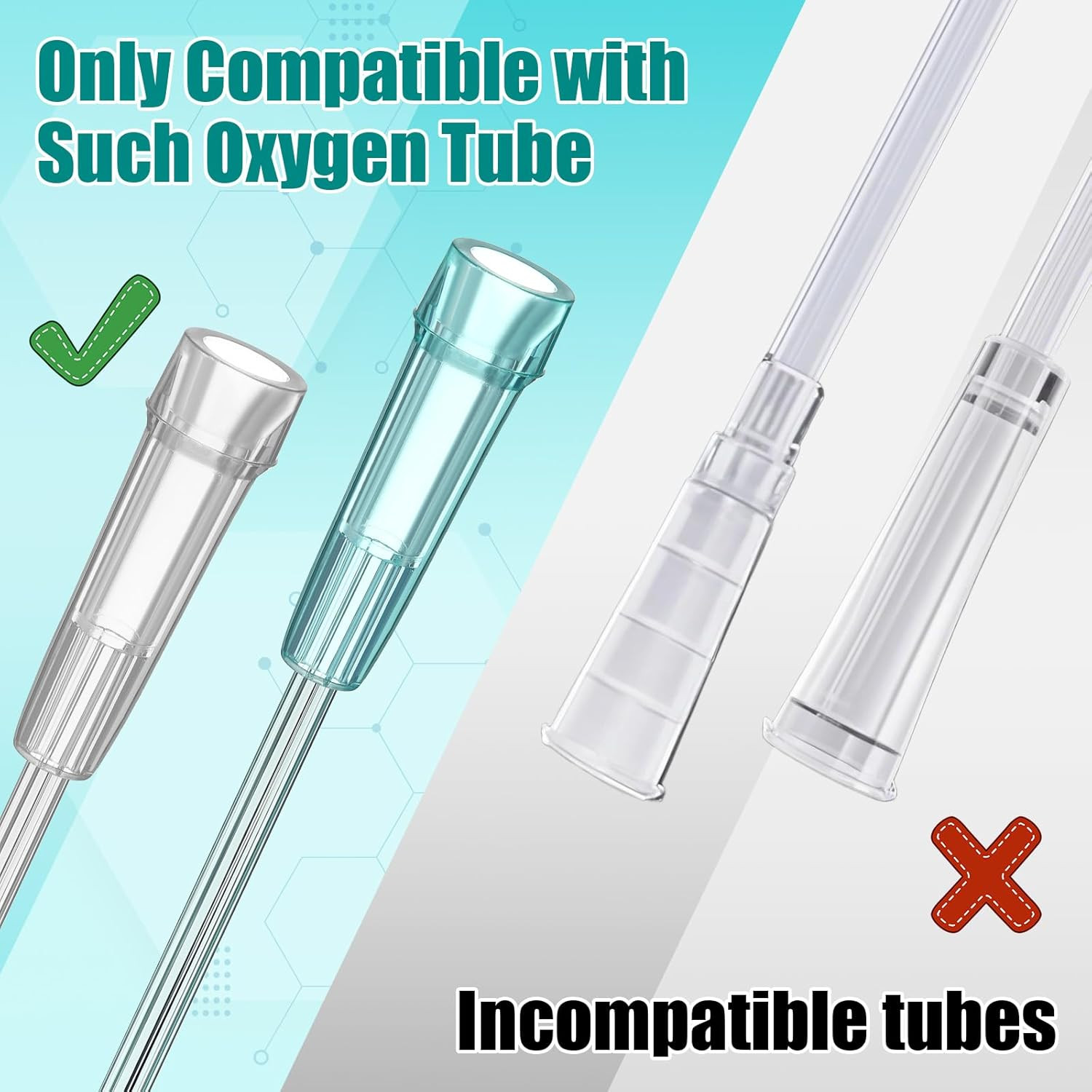 10 Pack 360° Swivel Oxygen Tubing Connectors, Rotating Hose Couplers, Leak-Proof