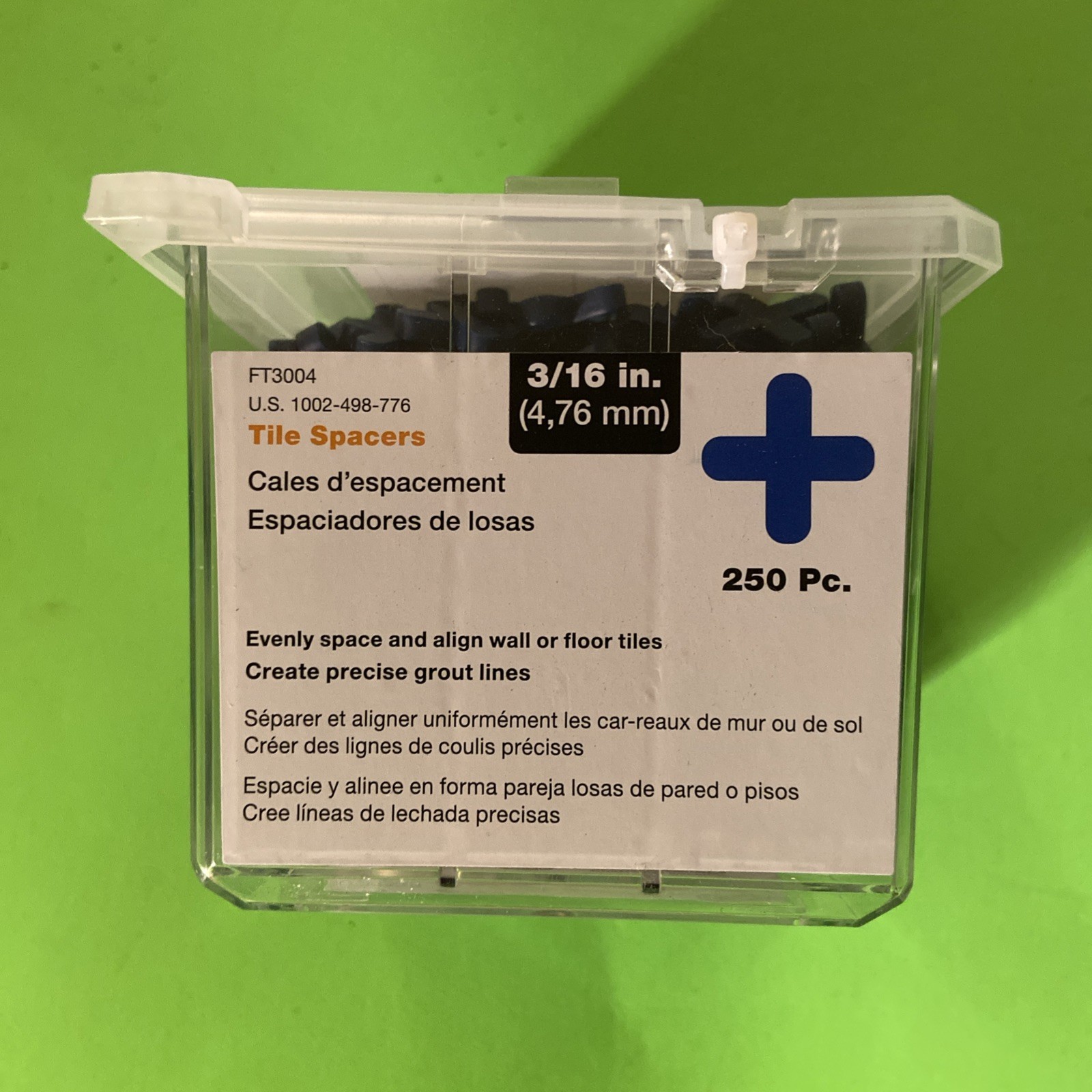 RIDGID 3/16 in. Spacers (250-Pack with Resealable Box)